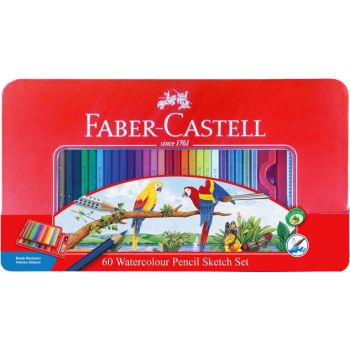 Faber Castell - 水溶性彩色鉛筆 60色 (鐡盒裝)