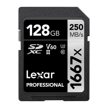 Lexar - 1667X SDXC™ 128GB U3 V60 UHS-II【原廠行貨】