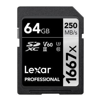 Lexar - 1667X SDXC™ 64GB U3 V60 UHS-II【原廠行貨】