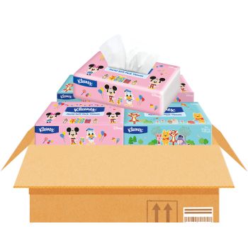Kleenex - [原箱18包] 世界軟包面紙 (台灣製造;無香味;柔軟耐用;不添加螢光劑;抽取式袋裝面紙)