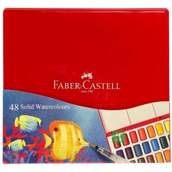 Faber Castell - 固體水彩48色套裝(包括水杯和水彩畫筆)