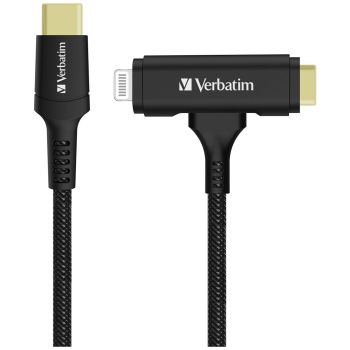 Verbatim - USB-C & Lightning 2合1充電傳輸線 (120cm)