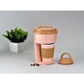 Me Too! - 輕便單杯自動滴濾式咖啡機連杯 - 粉紅色