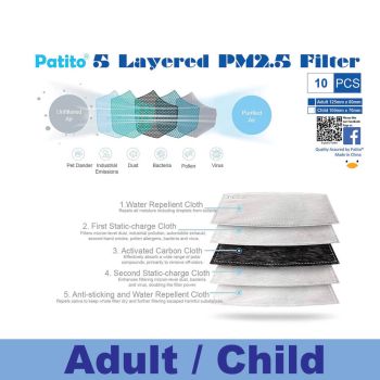 Patito - PM2.5 5層芯-成人/小童 (PM2501)