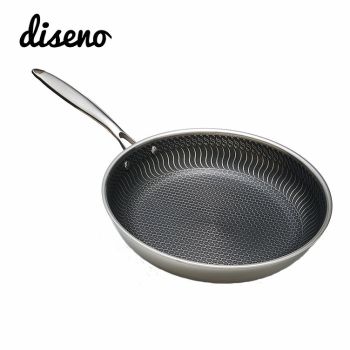 diseno - 28cm蜂窩紋懸浮不鏽鋼平底鍋