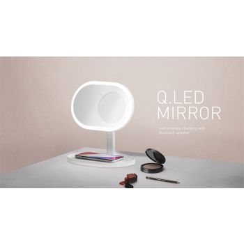 Momax - Q.Led Mirror 化妝鏡連無線充電及藍牙音箱
