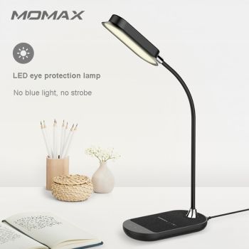 Momax - Q.LED 迷你檯燈連無線充電 (黑色)