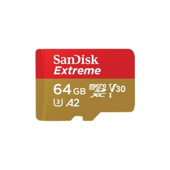 SanDisk - Extreme MicroSD 64GB UHS-I 170MB/R 80MB/W 記憶卡 (SDSQXAH-064G-GN6MN)