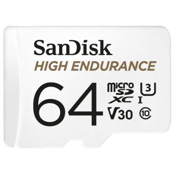 SanDisk - High Endurance MicroSD 64GB UHS-I 100M / 40MB 高耐久視頻記憶卡 (SDSQQNR-064G-GN6IA)