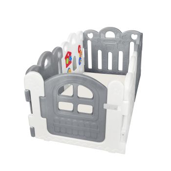 Haenim Toy - Petit 6P 寶寶屋地墊套裝附有面板固定扣 - 灰＋白色