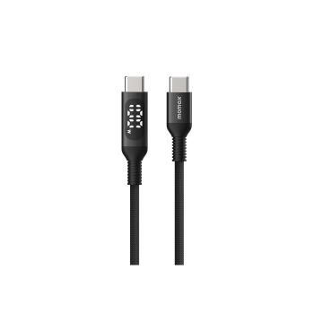 Momax - Elitelink USB-C to USB-C PD 100W LED尼龍編織充電線 (1.2m) DC22D