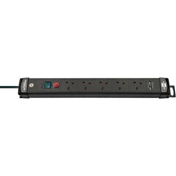 Brennenstuhl - 5位 / USB2100mA / Fuse掣 / 3m電線拖板