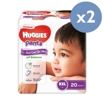 Huggies - [優惠孖裝] Diamond親膚學習褲 雙加大碼 (15kg+) 20片裝