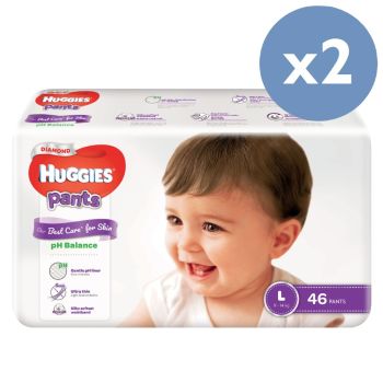 Huggies - [優惠孖裝] Diamond親膚學習褲 大碼 (9-14kg) 46片裝