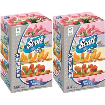 SCOTT - [優惠孖裝] 絲潔盒裝面紙 5合1 (FSC認證,台灣製造,柔滑,輕柔強韌,100%原生木漿製造,無添加螢光增白劑)