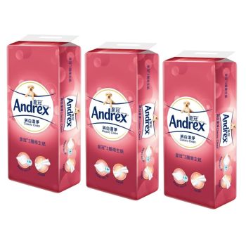 Andrex - [3件優惠裝] 皇冠3層純白潔淨衛生紙10卷裝