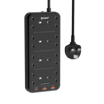 Xpower - PS8A 11輸出 2 USB + 1 Type-C 8頭拖板