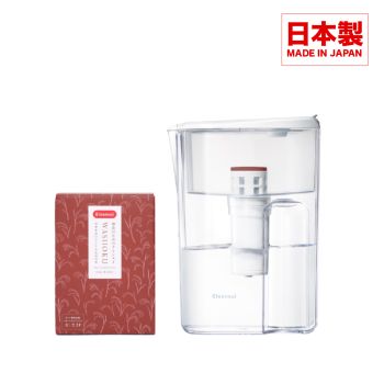 三菱 Cleansui - JP407-R "WASHOKU 淨水料理" 米之濾水壺 1.9L一機兩芯套裝套裝