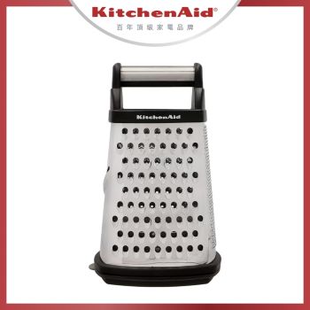 KitchenAid - 方形刨絲器連容器 (黑色) 送 日本製狗狗造型抗菌海綿1套 (價值$30)