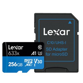 LEXAR MICROSDXC™ 633X 256GB 連SD卡轉接器【原廠行貨】