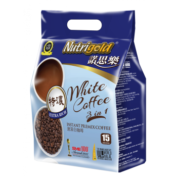 Nutrigold - 諾思樂 3合1 即沖白咖啡-原味特濃口味 30gx15包 (馬來西亞製造)