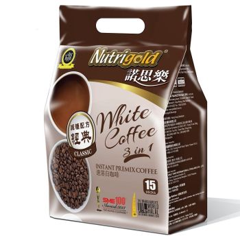Nutrigold - 諾思樂 3合1 即沖白咖啡-經典口味 30gx15包 (馬來西亞製造)