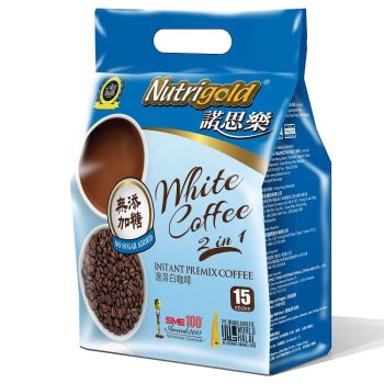 Nutrigold - 諾思樂 2合1 即沖白咖啡-無糖 30gx15包 (馬來西亞製造)