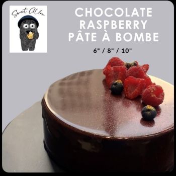 PÂTE À BOMBE CHOCOLATE RASPBERRIES  6”(蛋糕需要提早5日於網站預訂)