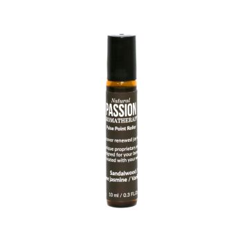 Coolbes - PASSION Aromatherapy Pulse Point Blend -Roller, 10ml, 混合精油 : 檀香/岩玫瑰/ 玫瑰/茉莉花/香草/可可豆