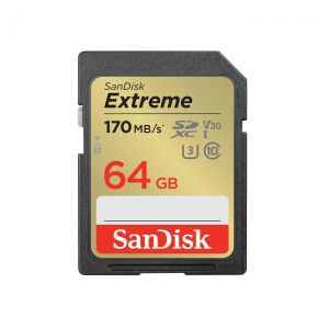 SanDisk - Extreme SDXC 64GB UHS-I 170MB/R 80MB/W 記憶卡 (SDSDXV2-064G-GNCIN)
