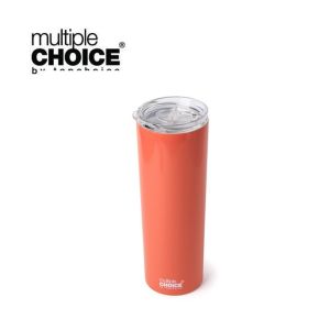 Multiplechoice - 珊瑚粉紅- 600ml不銹鋼陶瓷保溫杯連蓋配啡盒