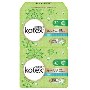 Kotex - [優惠孖裝] 草本極緻綿柔超薄衞生巾 日用 21CM (18片)
