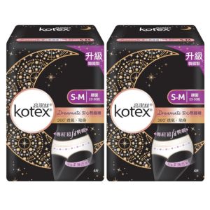 Kotex - [優惠孖裝] 安心熟睡褲 內褲型衛生巾 細至中碼 4片
