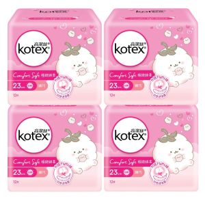 Kotex - [4件優惠裝] 極緻綿柔纖巧 日用 23CM (12片)