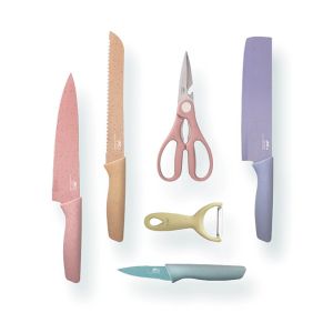 JNC - 不銹鋼廚房刀具及鉸剪套裝 (6pcs)