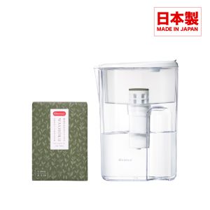 三菱 Cleansui - JP407-T "WASHOKU 淨水料理" 茶之濾水壺 1.9L一機兩芯套裝套裝