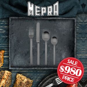 Mepra - STILE 餐具套裝 (黑色/鈦金磨砂色)【意大利製造】